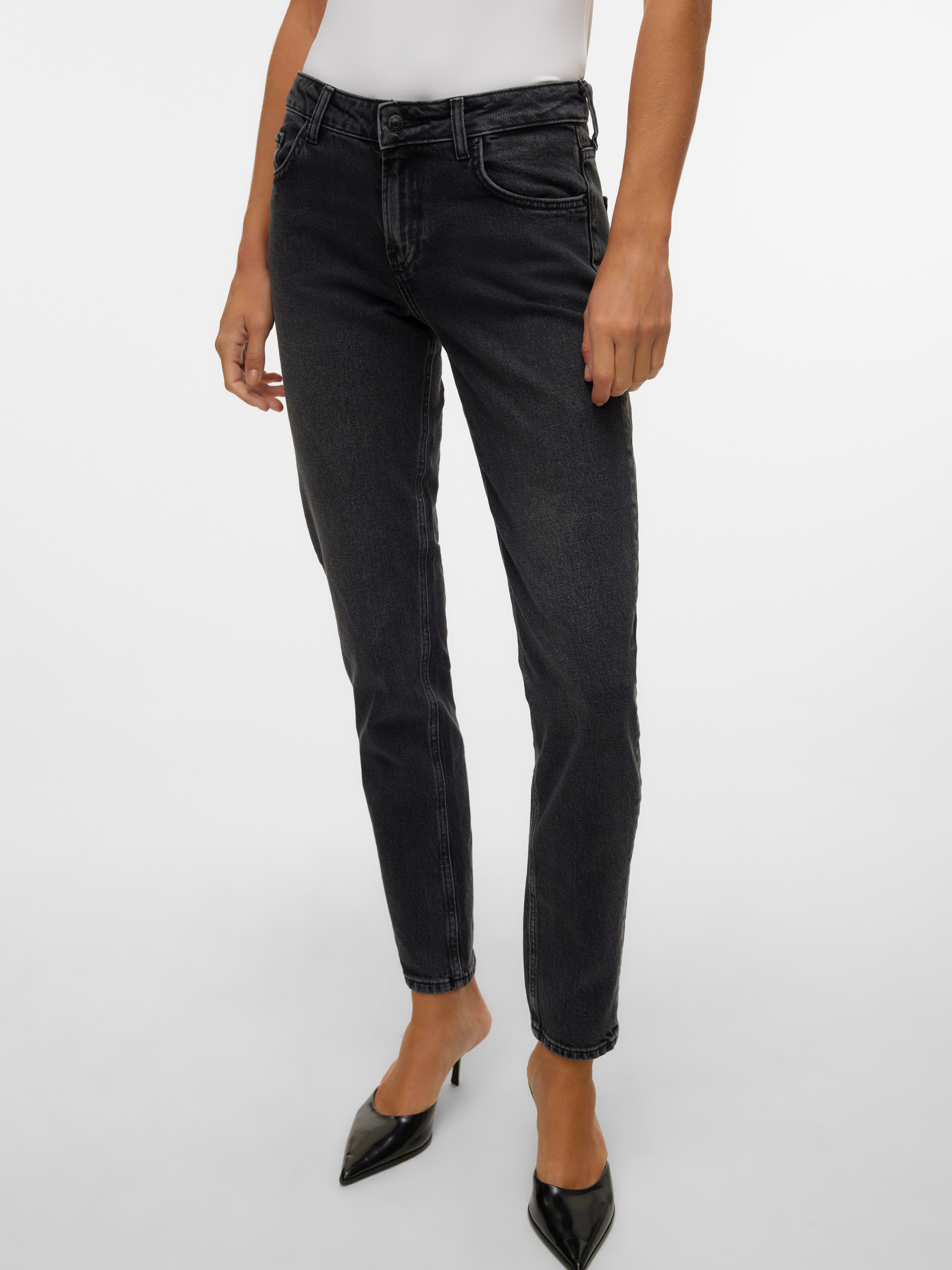VMMARRY Niedrige Taille Hohe Taille Jeans