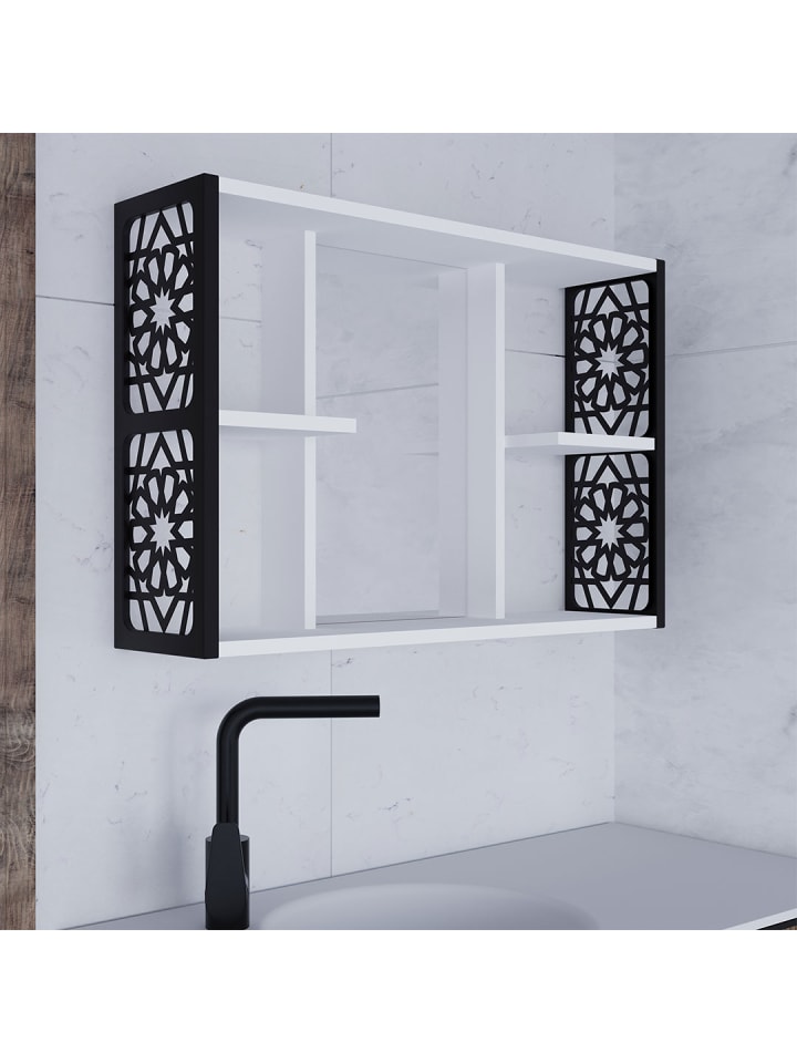 ebuy24 Spiegelschrank Bamela  Schwarz 82 x 19 cm günstig kaufen onesize