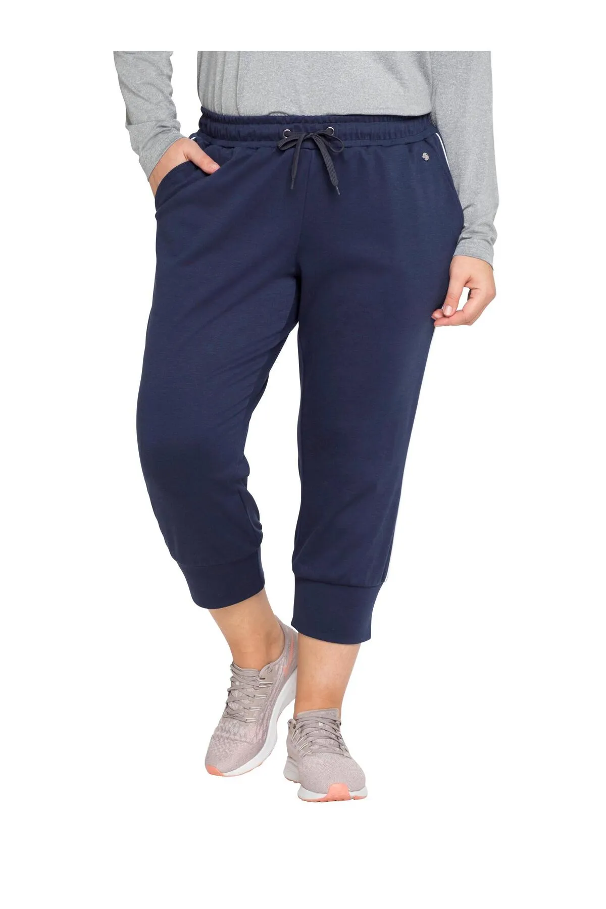 Sheego  Kurze Sporthose - Blau - Mittlerer Bund