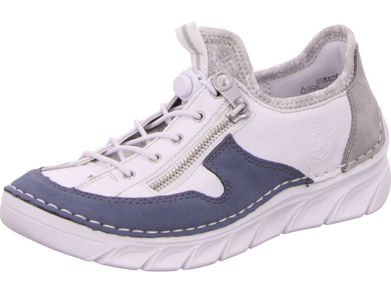 RIEKER Freizeit Schnürer weiss FSK Damen Halbschuhe