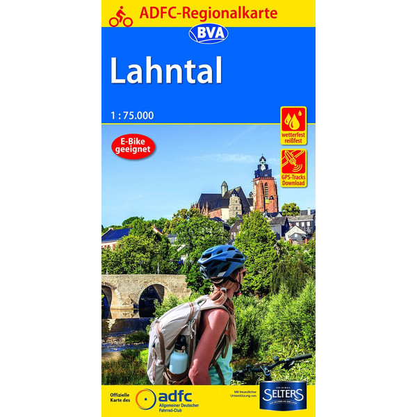 ADFC-REGIONALKARTE LAHNTAL 1:75.000, REIß- UND WETTERFEST - Fahrradkarte