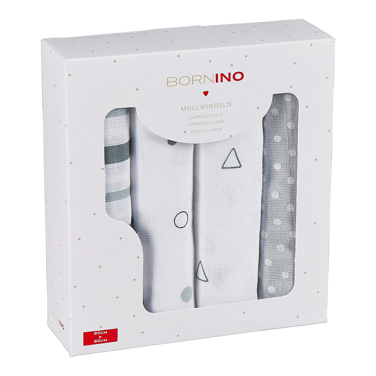 4er-Pack Mullwindeln 80x80 cm