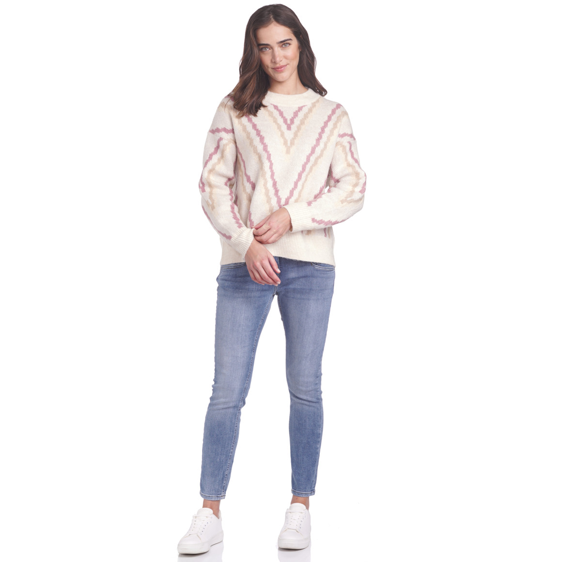 Damen Strickpullover mit Jacquard-Muster