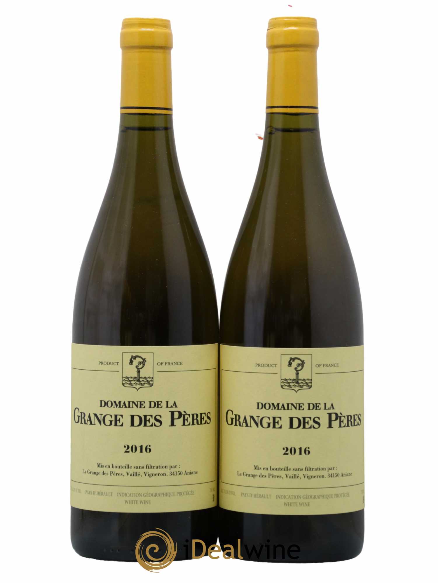 IGP Pays d'Hérault Grange des Pères Laurent Vaillé  2016 - Lot de 2 Bouteilles