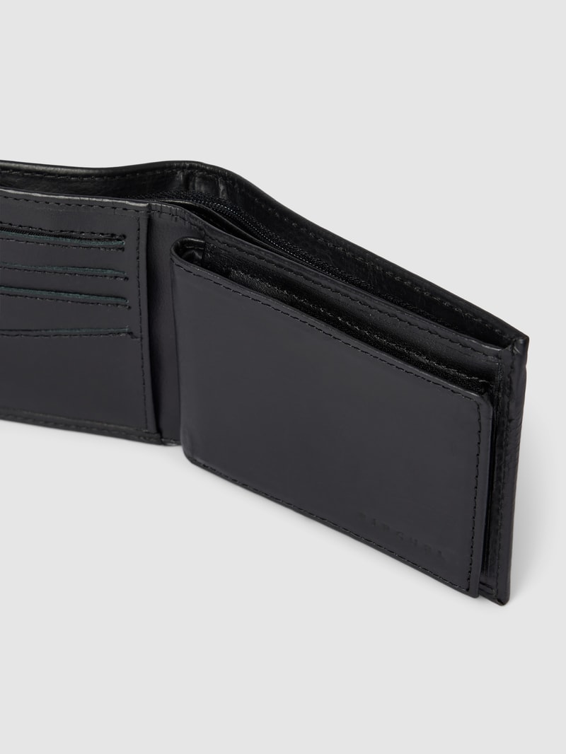 Portemonnaie mit Label-Detail in schwarz
