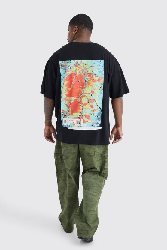 Plus lockere Camouflage Cargo-Hose