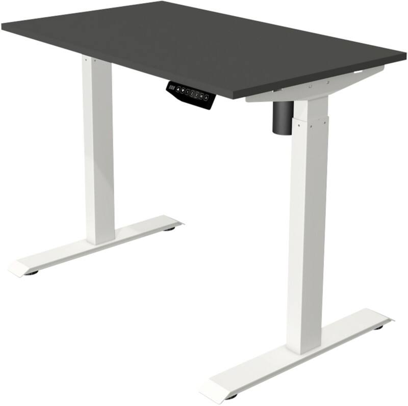 Kerkmann Move 1 Rechteckig Elektronisch Höhenverstellbarer Sitz-Stehschreibtisch Melamin, Stahl Weiß 1000 x 800 x 1230 mm
