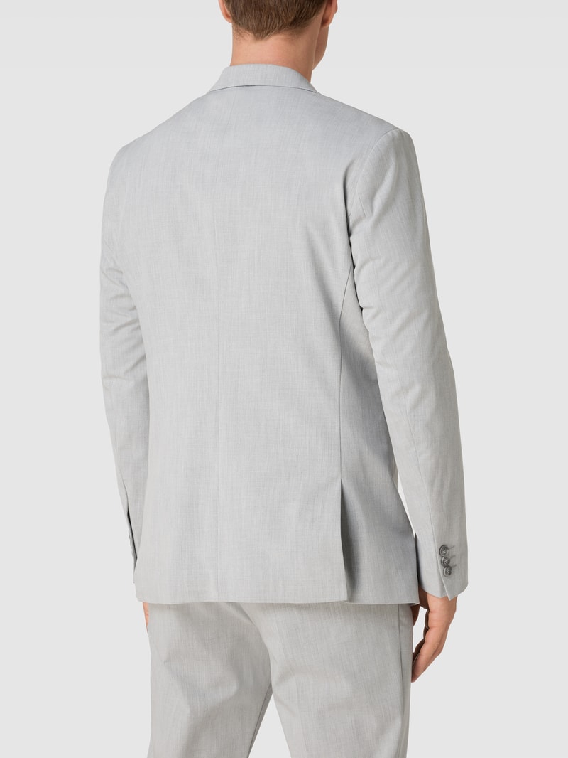 Slim Fit 2-Knopf-Sakko mit Pattentaschen in hellgrau