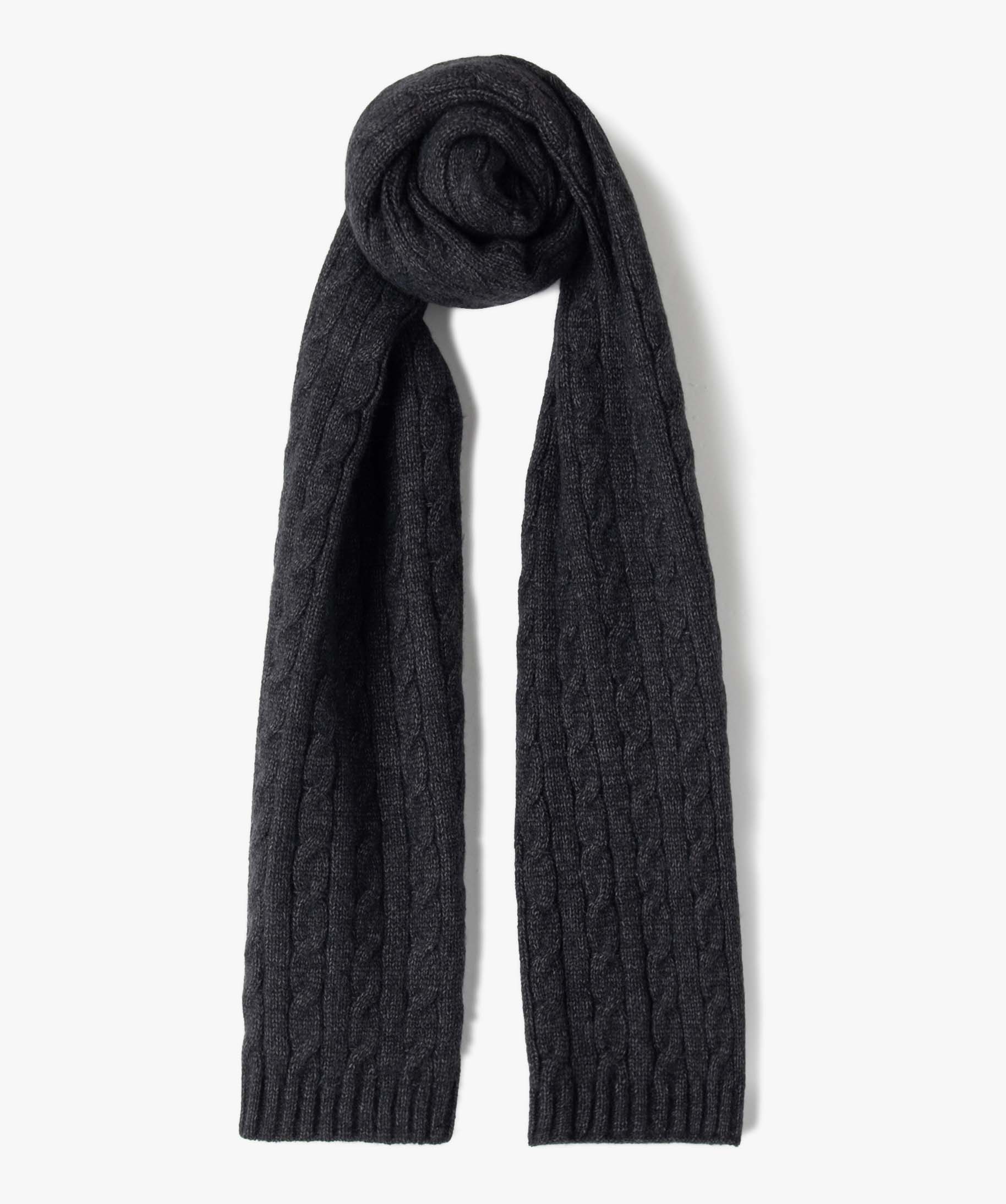 Echarpe homme chinée en maille torsadée gris | GEMO