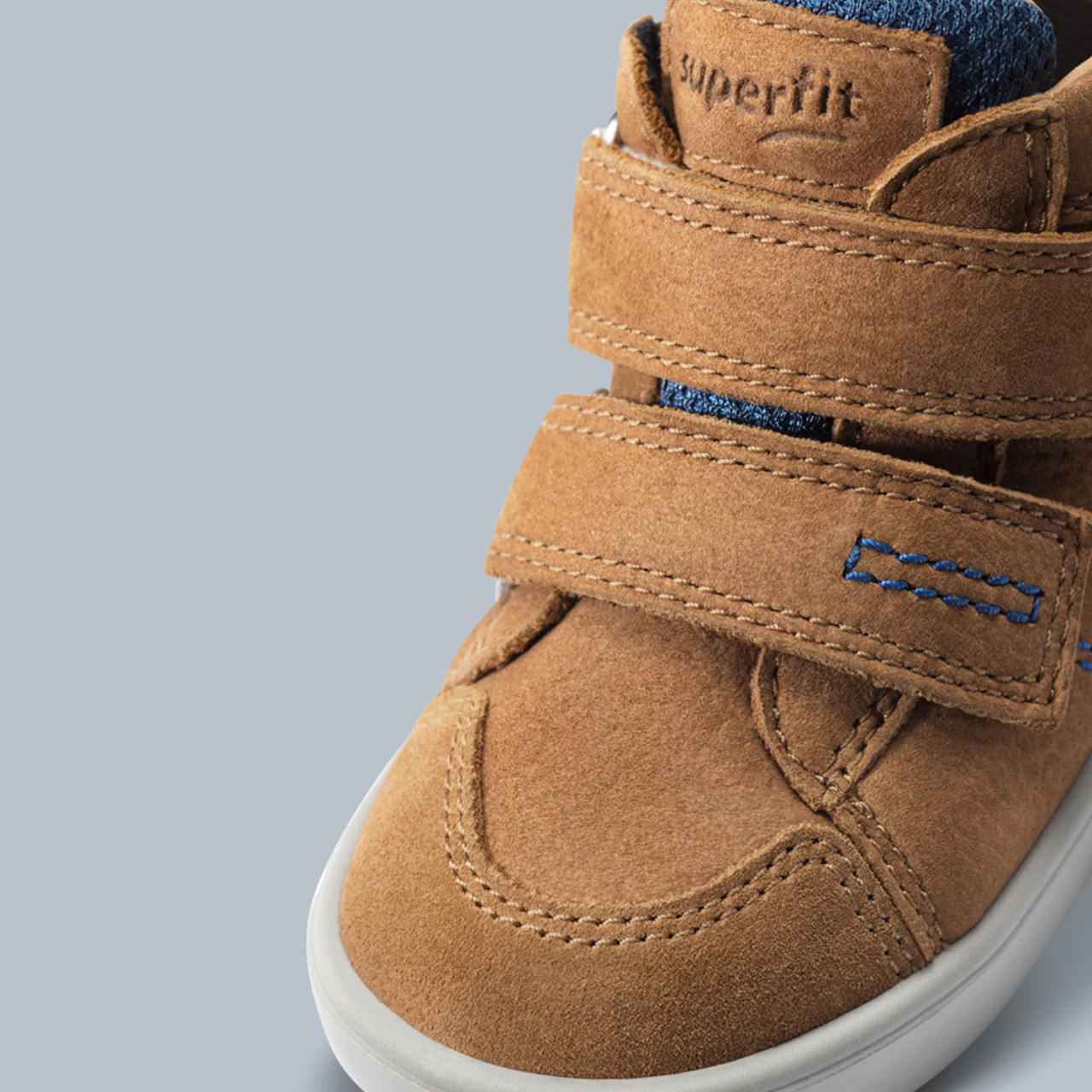 SUPIES - Braun/BlauSneaker low mit Klettverschluss