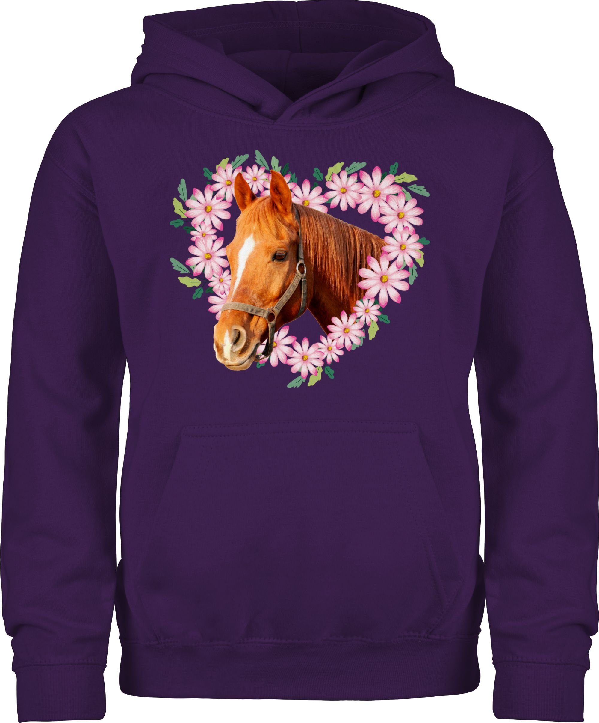 Shirtracer Hoodie Pferd mit Herz Pferd