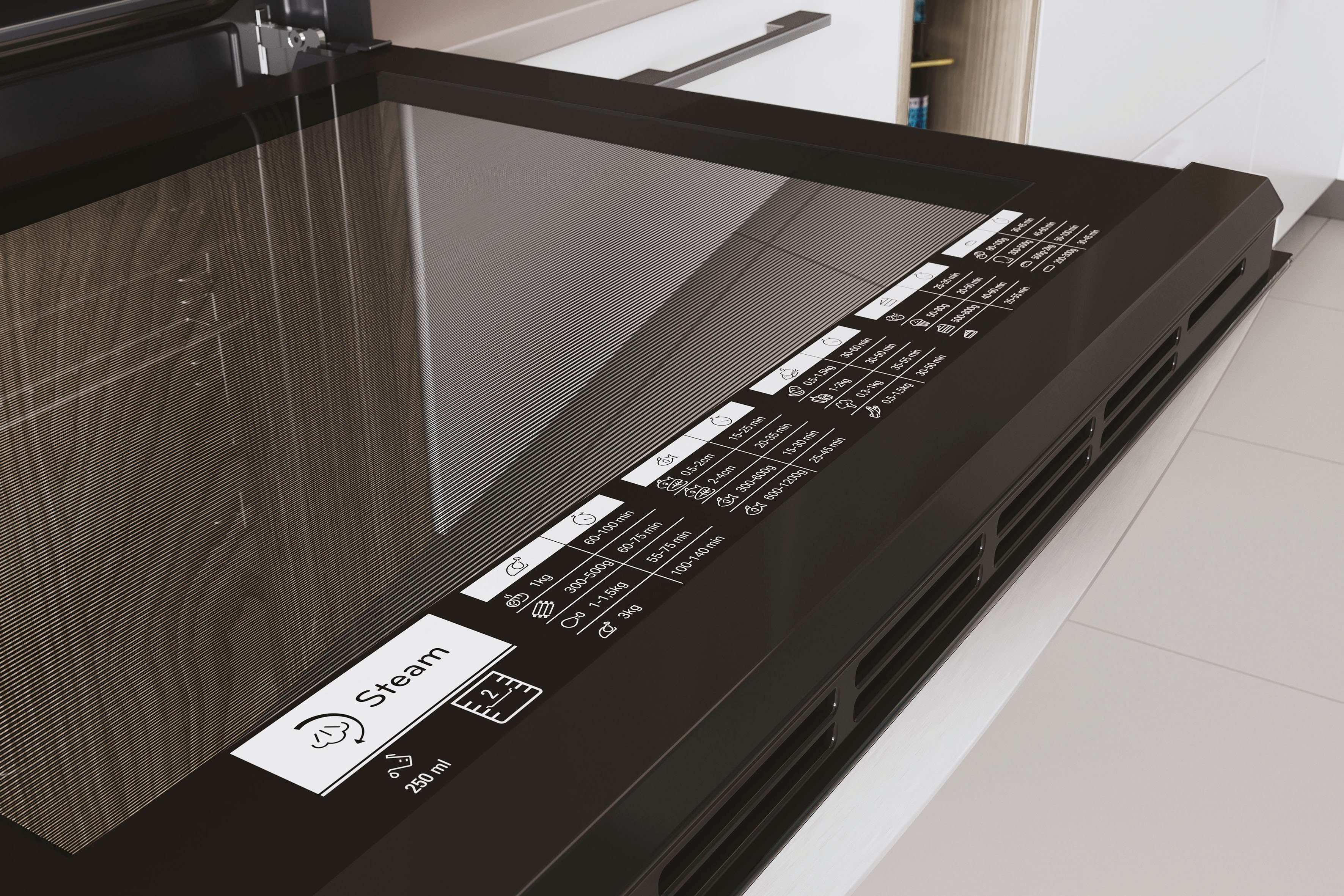 Privileg Einbaubackofen PBWK3 JH8S BLG, mit Backauszug, Hydrolyse, Dampffunktion