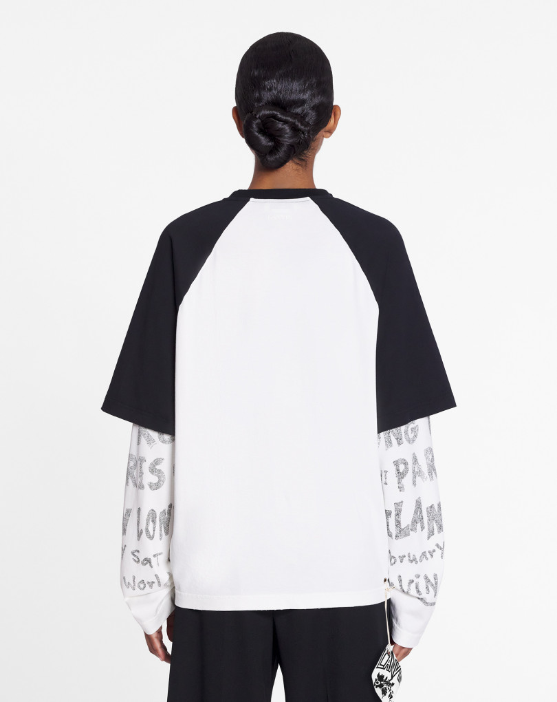 T-SHIRT À MANCHES LONGUES IMPRIMÉ LANVIN X FUTURE