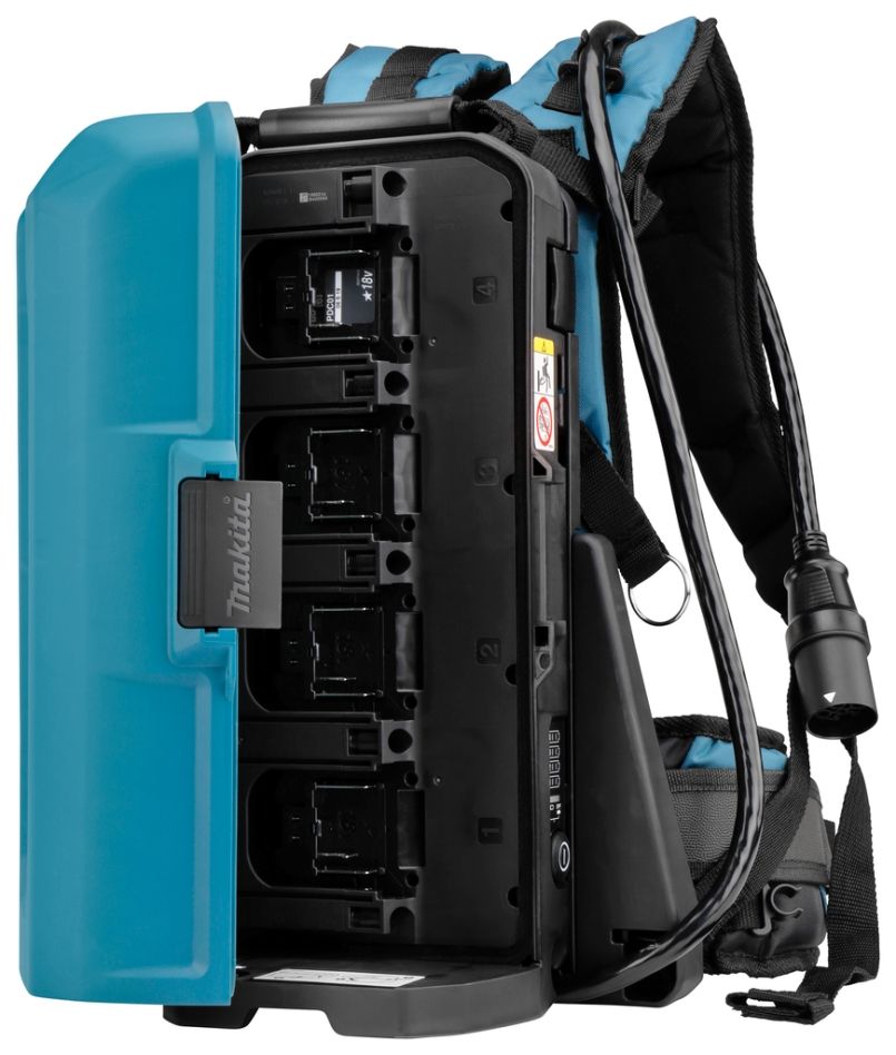Makita Accessories PDC01X1 Stație de încărcare cu baterie de 18 V, tip rucsac, PDC01, cu kit de pornire