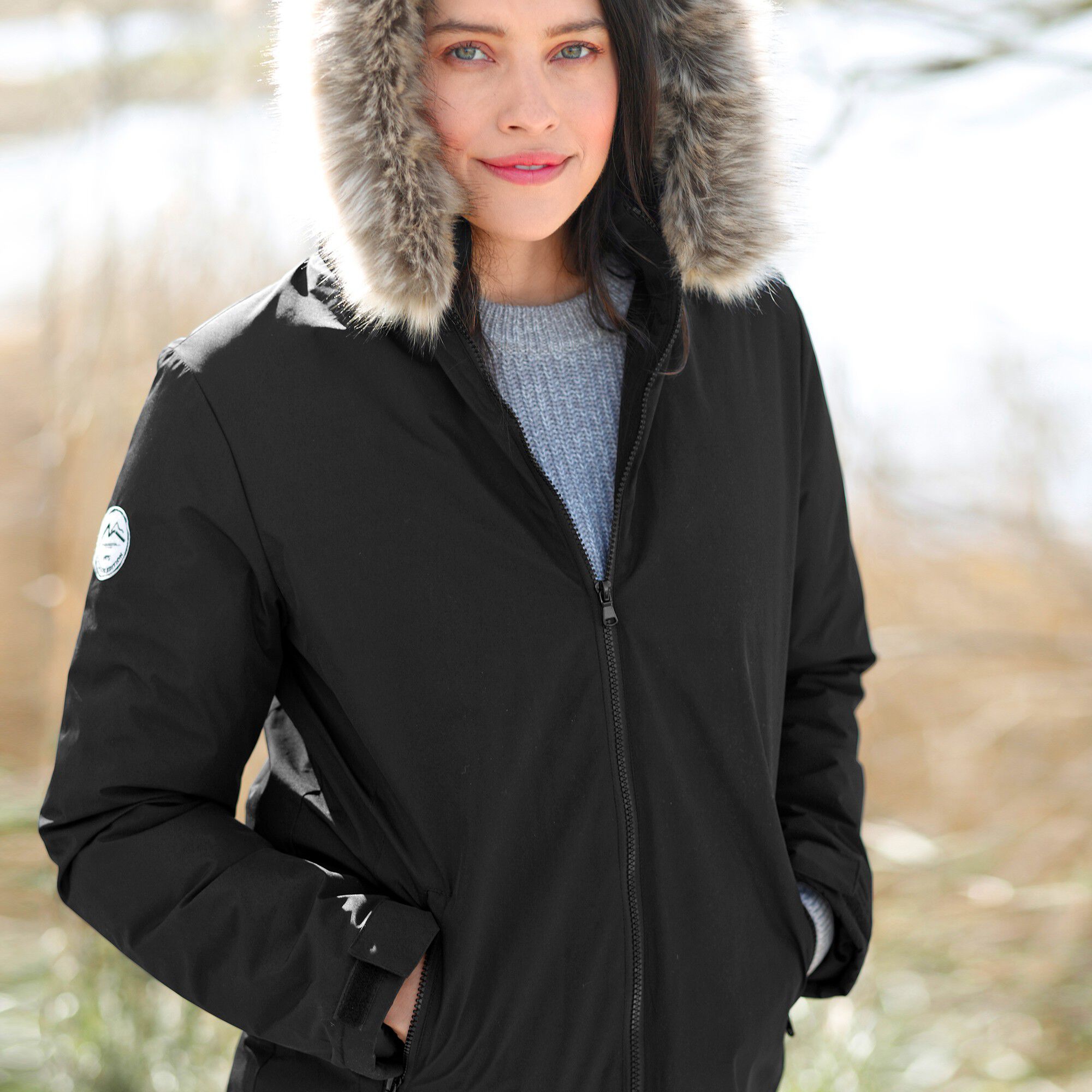 Parka imperméable zippée capuche