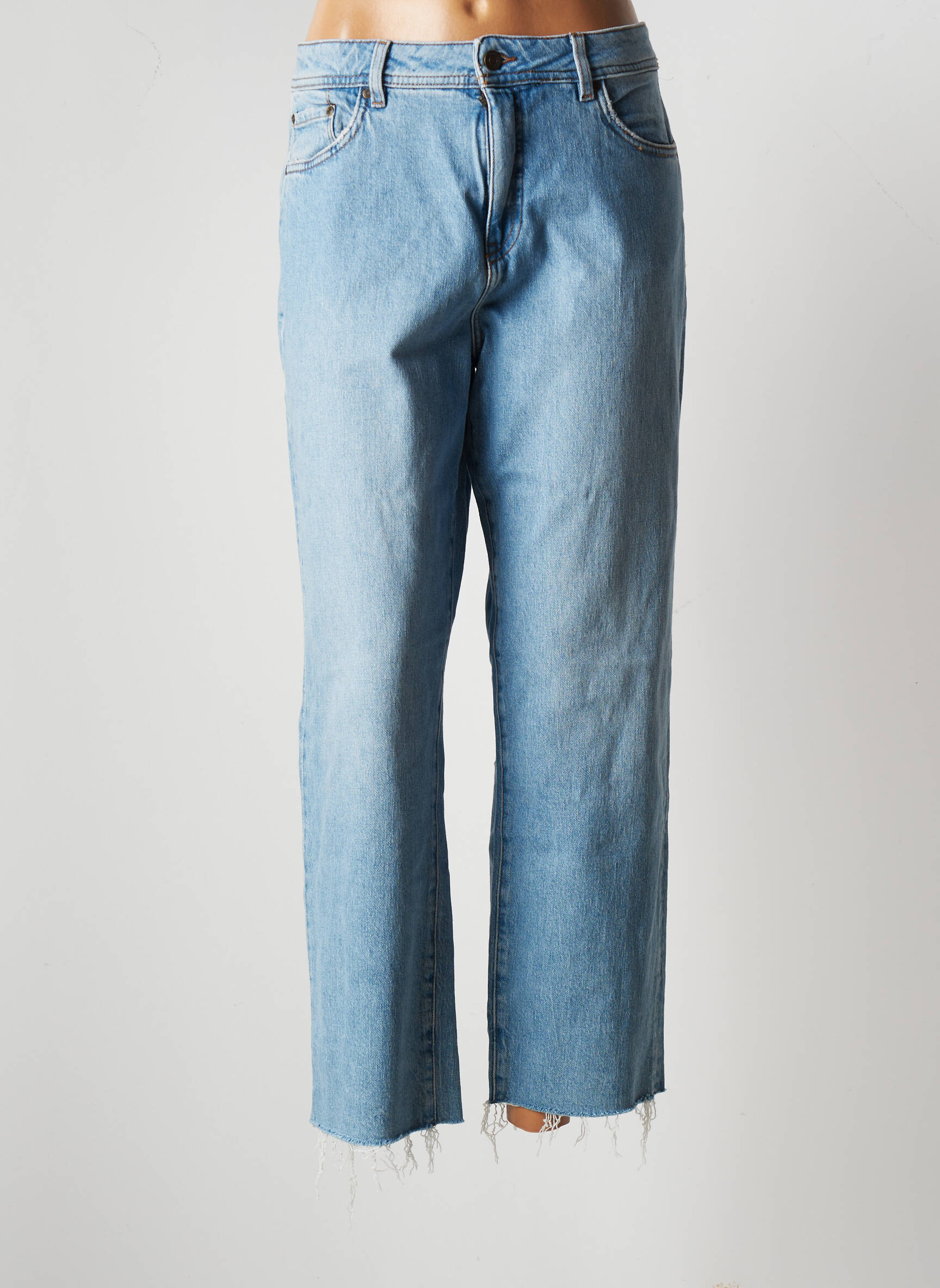Bonobo Jeans Coupe Droite Femme couleur bleu
