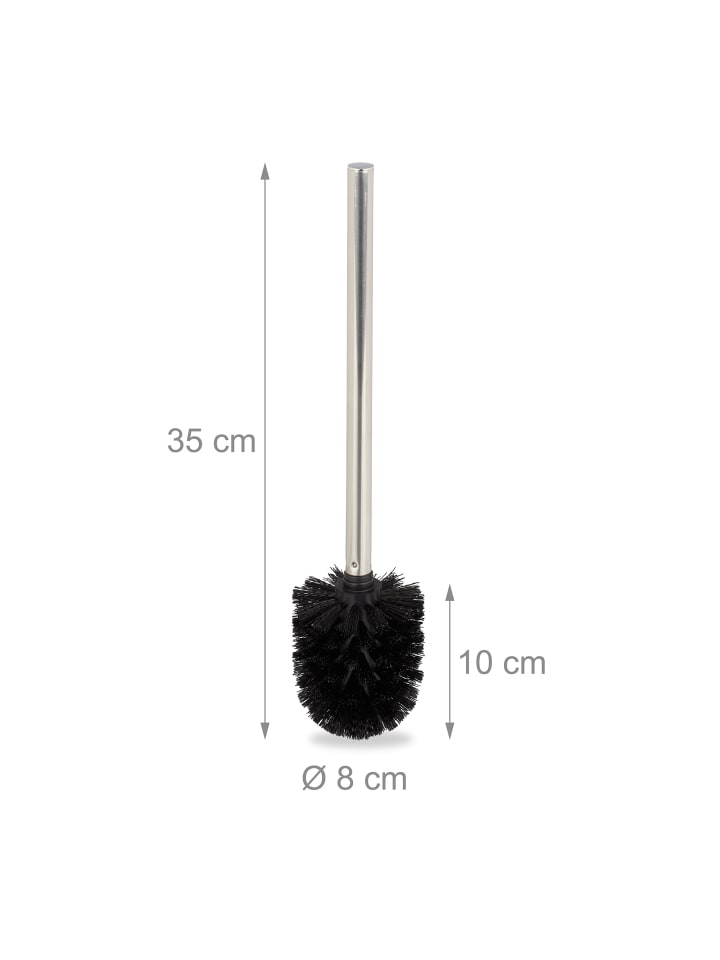 relaxdays 2x Toilettenbürste in Schwarz - (H)35 x Ø 8 cm günstig kaufen onesize