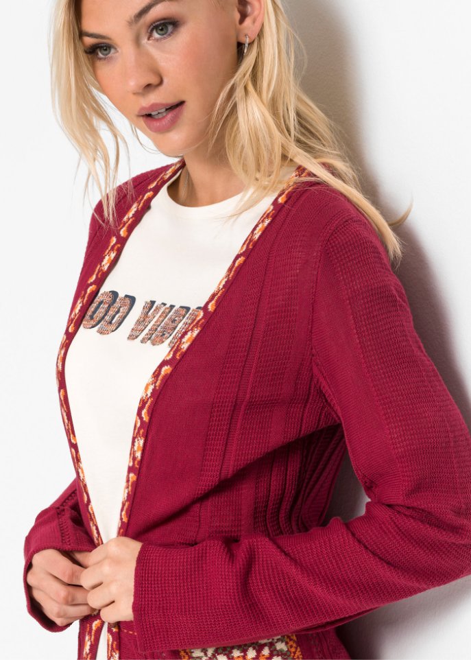 Longstrickjacke
