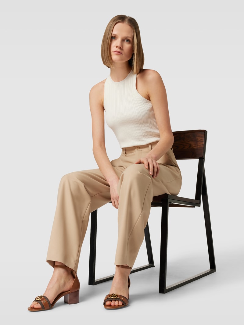 Sandaletten mit Label-Applikation Modell 'RORY FLEX' in camel