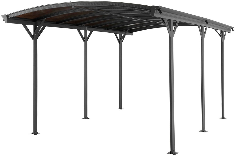 Powertec Garden Design Carport, Autoüberdachung Garage Unterstand - Anthrazit ca. 505 x 300 x 192/219cm