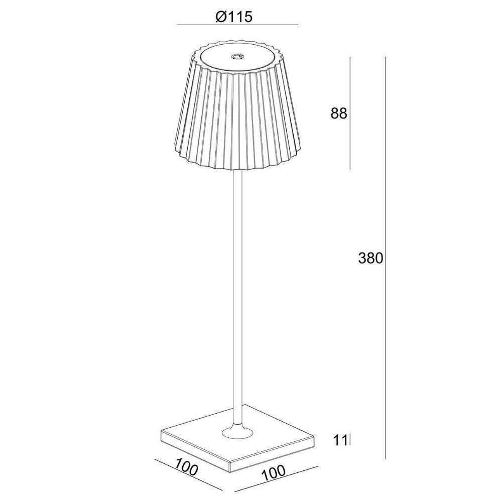 Deko-Light Gartenleuchte LED Akkutischleuchte Sheratan in Weiß 2,2W 154lm IP54, keine Angabe, Leuchtmittel enthalten: Ja, fest verbaut, LED, warmweiss, Campinglampen