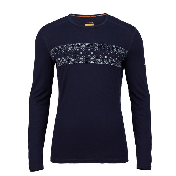 M MERINO 200 OASIS LS CREWE FIRST SNOW STRI Herren - Funktionsshirt