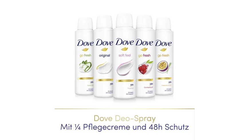 Dove Deo-Spray Anti-Transpirant Soft Feel 0% Alkohol 150 ml 150 ml