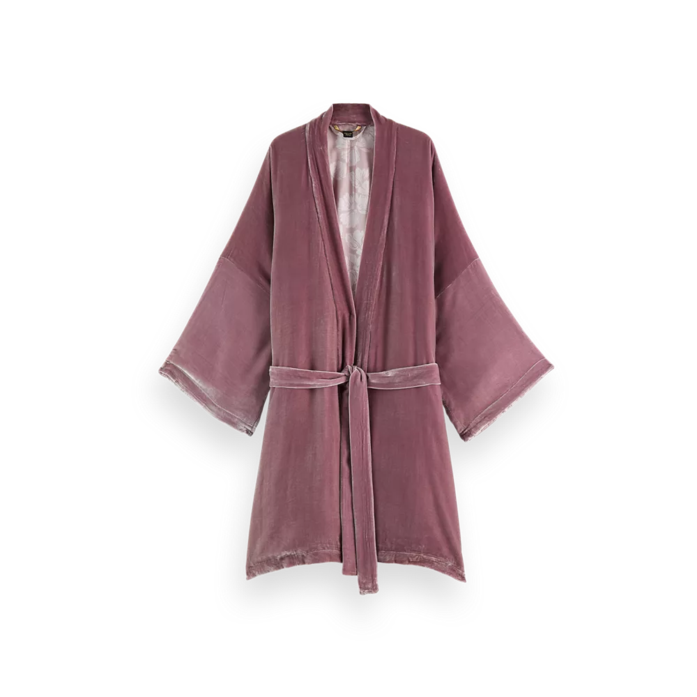 Kimono court en velours de soie et viscose de la collection House of Rituals Saigon