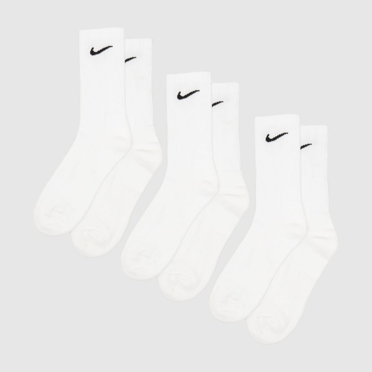 Nike vita och svarta crew-strumpor 3-pack