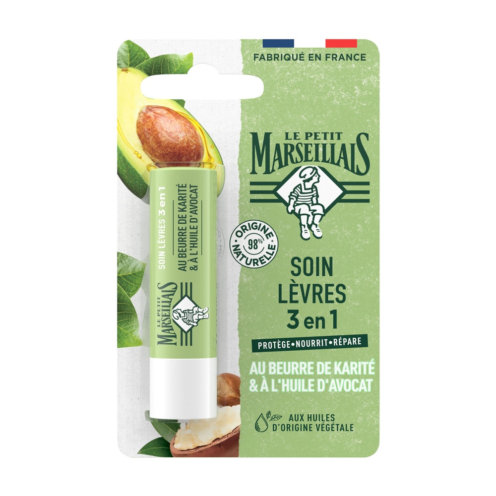 le petit marseillais Soin Lèvres 3 en 1 Beurre de Karité et Huile d’Avocat Soin Lèvres