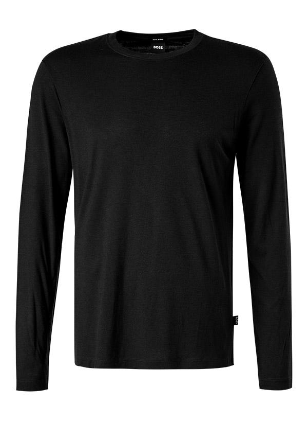 BOSS Black, Longsleeve, Viskose-Wolle, schwarz