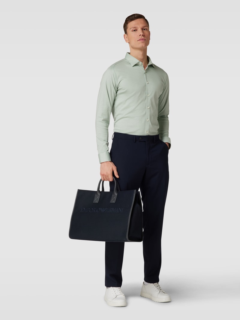 Shopper mit Label-Stitching in marineblau