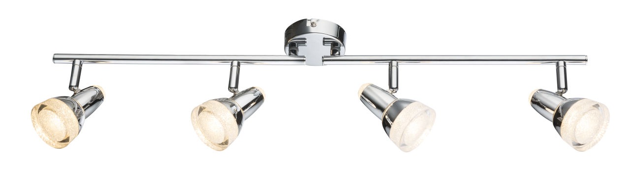 Globo Lighting - ALASKA - LED Strahler Metall verchromt, 4x LED
