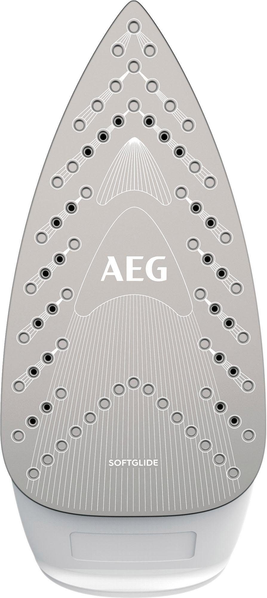AEG Dampfbügeleisen EasyLine DB 1740LG, 2400 W, Filtration mit Anti-Kalk-Patrone, Restwärmeanzeige, 110 g Dampfstoss