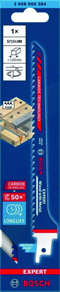 Bosch Blue Accessories 2608900384 Expert „Wood with Metal” S 715 LHM ortfűrészlap 1 darab