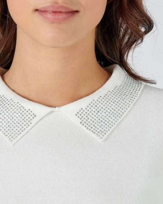 Pull en maille à col polo
