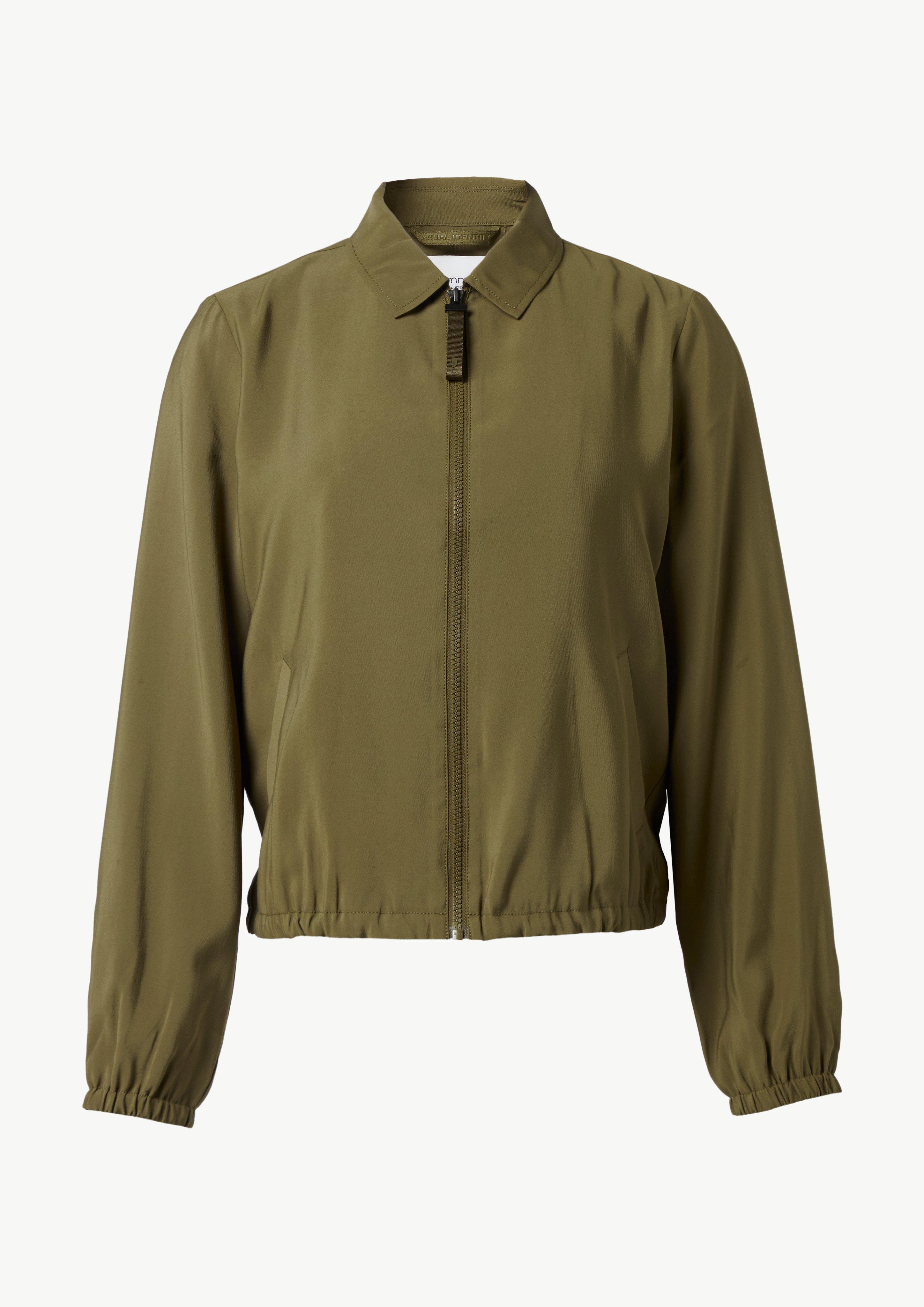 Jacke mit Umlegekragen - guacamole