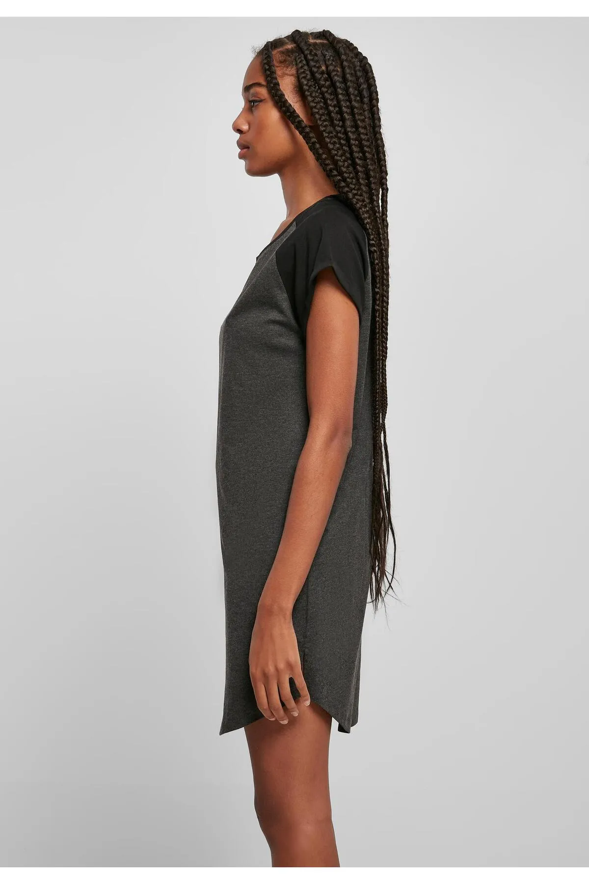 Urban Classics  Damen Kontrast-Raglan-T-Shirt-Kleid für Damen