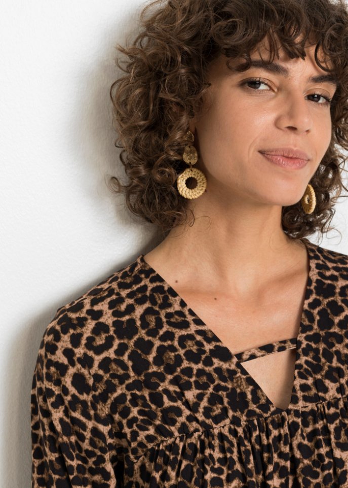 Kurzes Kleid mit Animalprint