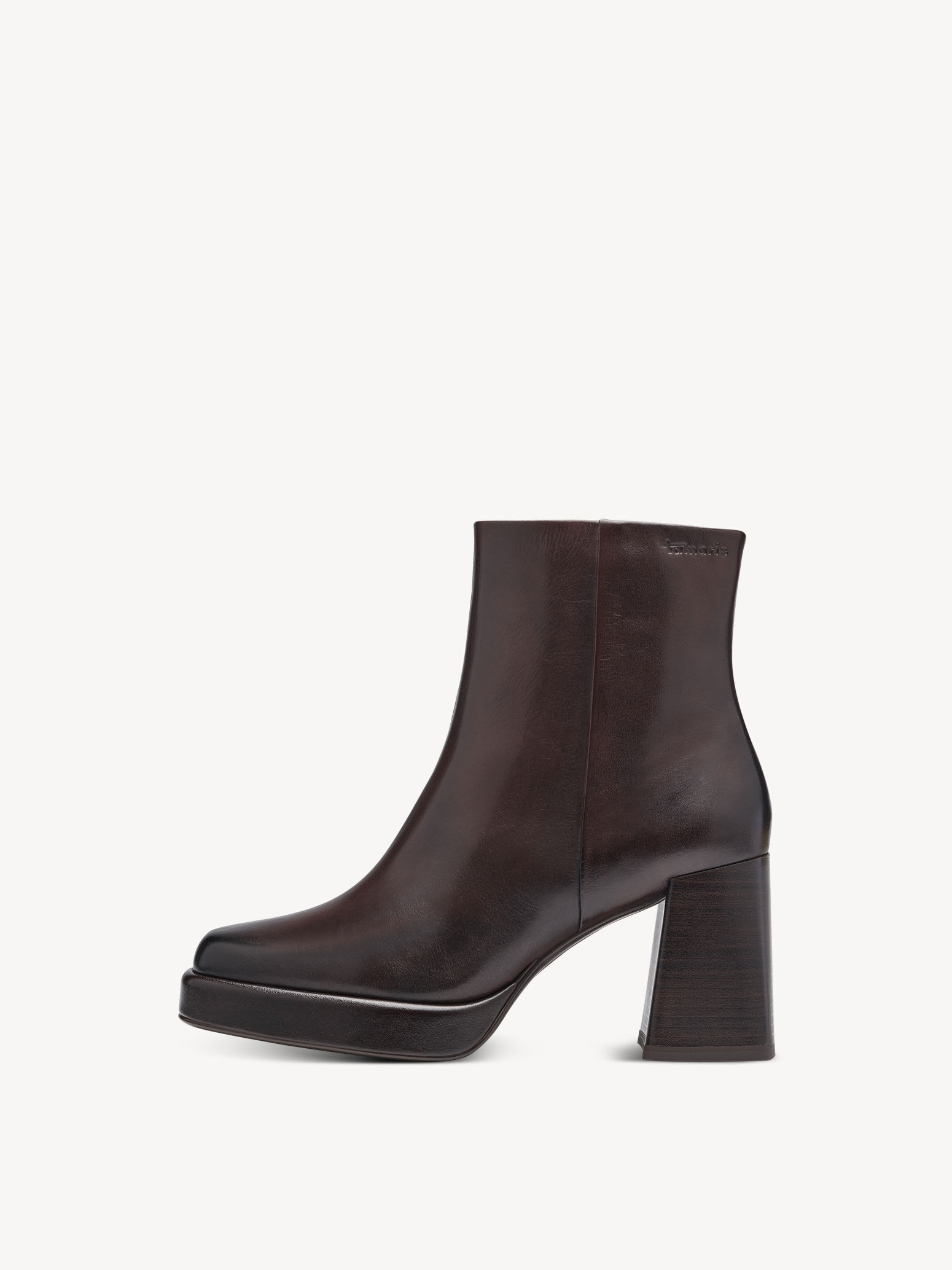 Bottine en cuir - marron