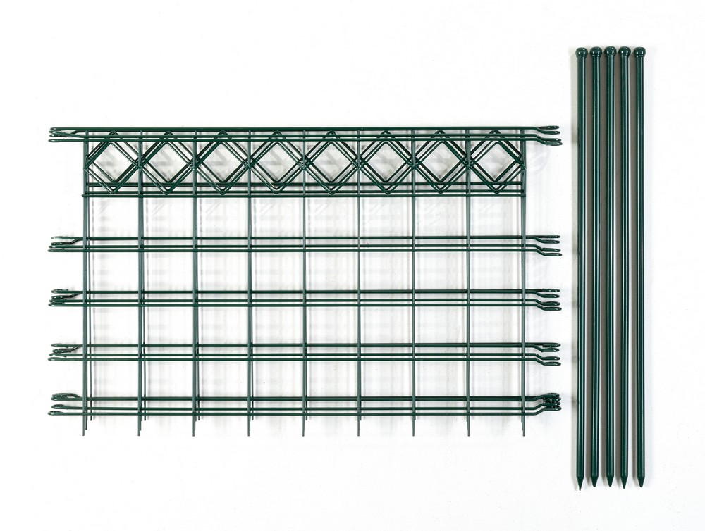 Powertec Garden Zaun-4er Set, ca. 1000 x 600 mm - Grün, 21FS14