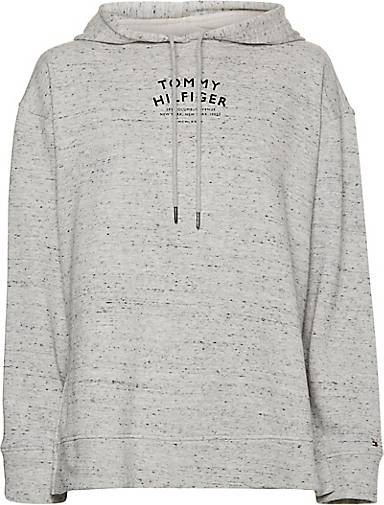 TOMMY HILFIGER Damen Sweatshirt RELAXED TEXT FLOCK PRINT HOODIE