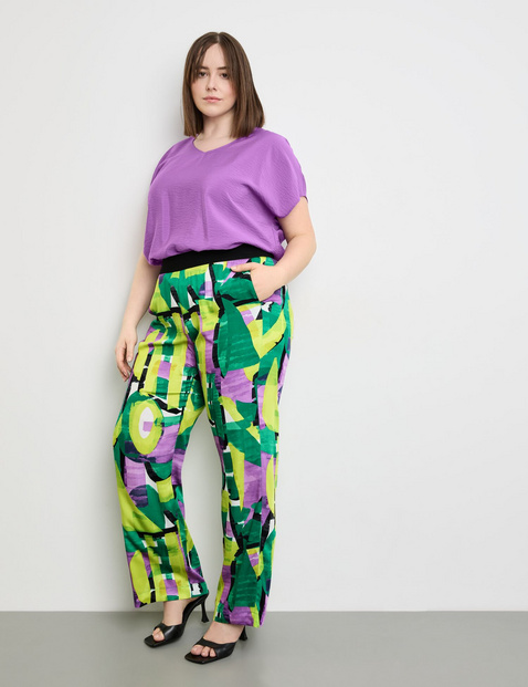Palazzohose mit Allover-Print Carlotta