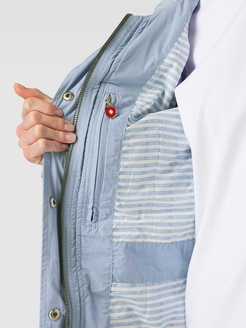 Jacke mit Label-Detail Modell 'ILLUSION' in hellblau