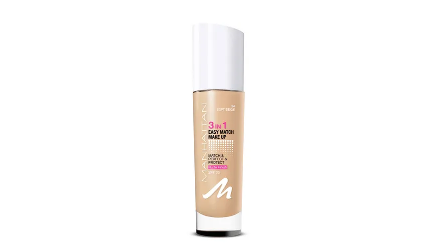 MANHATTAN COSMETICS 3in1 Easy Match Make Up 34 - Soft Beige