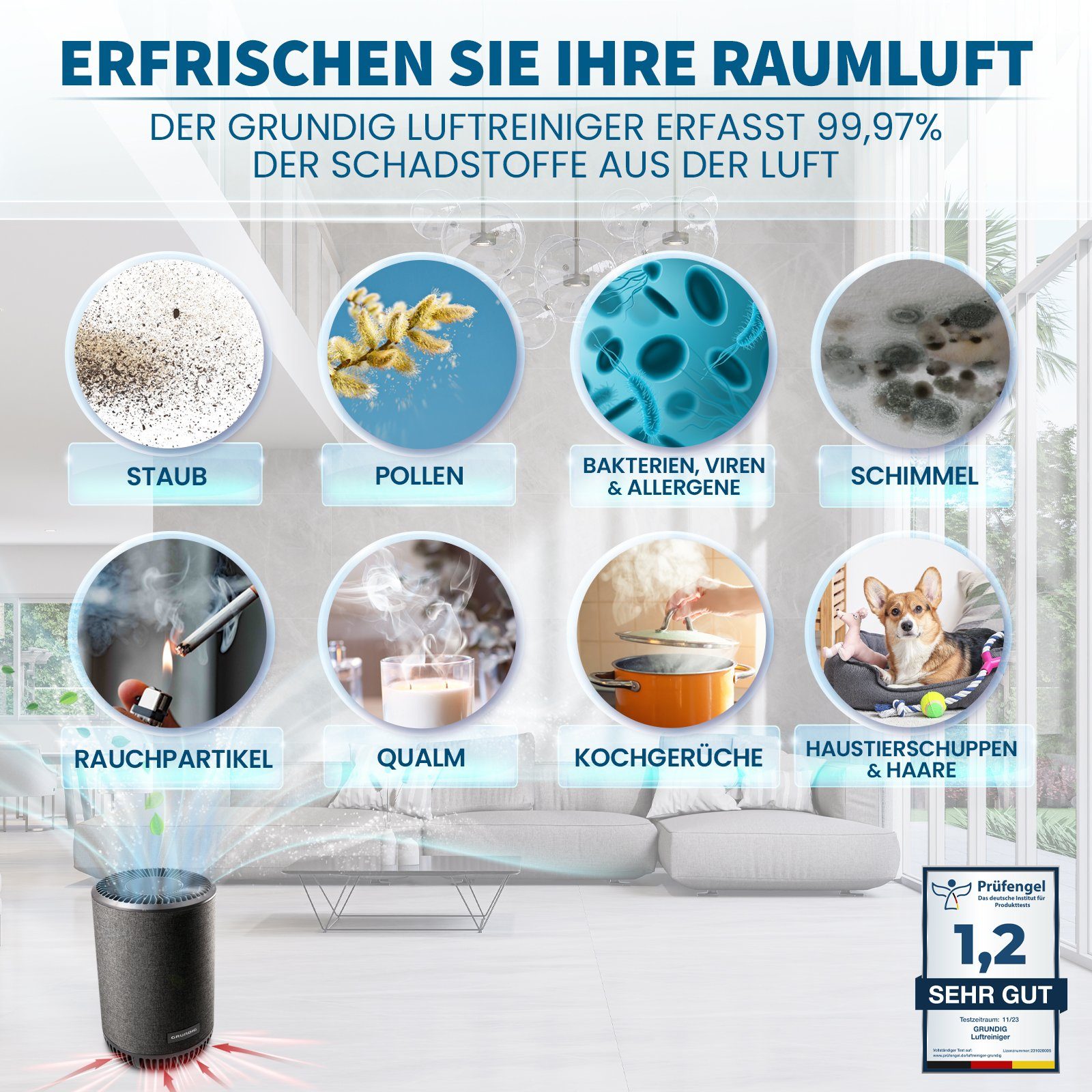 Grundig Luftreiniger Luftreiniger Allergiker Air Purifier