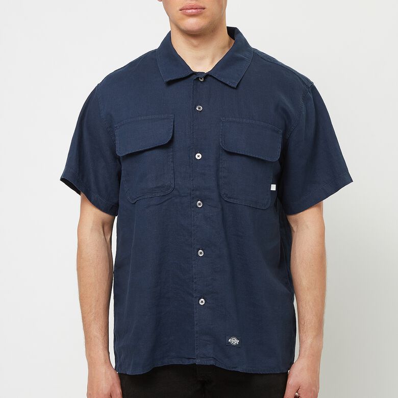 Dickies Linen Ss Work Shirt Navy Blazer navy