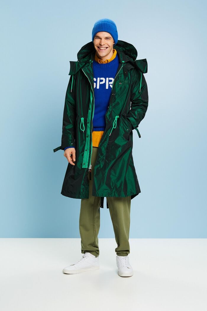 Zipp-Off-Parka in Metallic-Optik