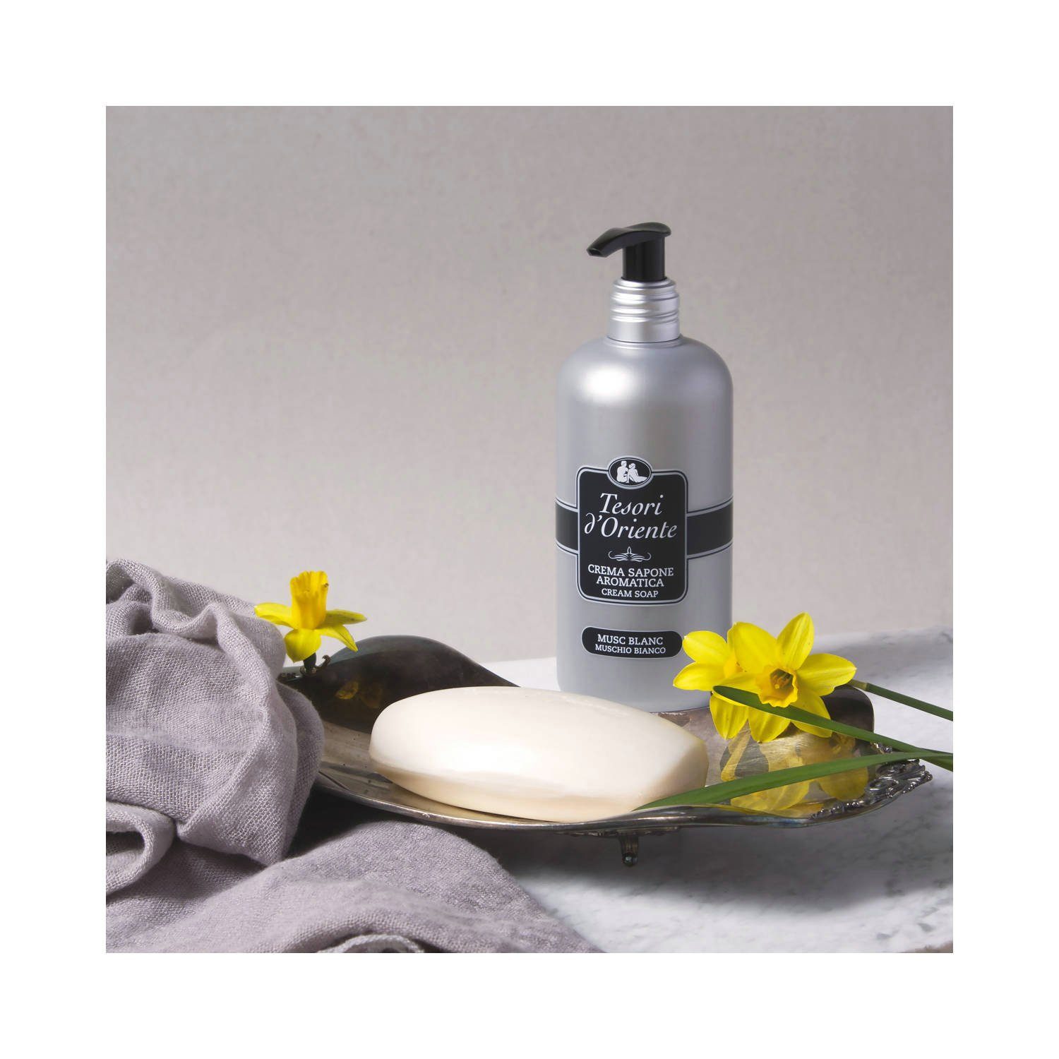 Tesori d´Oriente Seifen-Set Pflegeset Weißer Moschus 2x Handcreme & Duschgel Weißer Moschus
