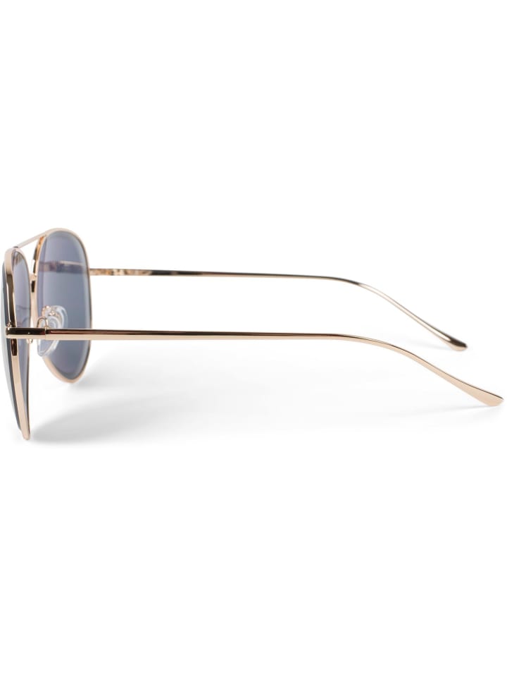 styleBREAKER Piloten Sonnenbrille in Gold / Blau verspiegelt günstig kaufen onesize